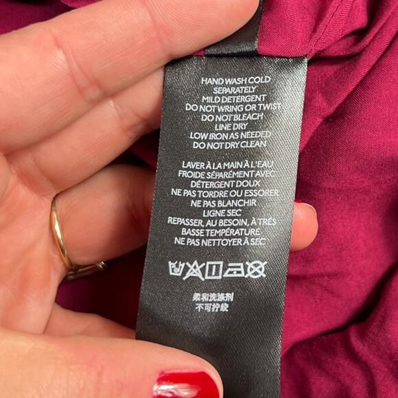 Maeve Vera Sequined Velvet Puffer Jacket Bordeaux Wine Size Small NEW - Picture 9 of 9